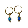 Gold Dreamy Sleepers - Blue Opal Earrings Secret Halo 