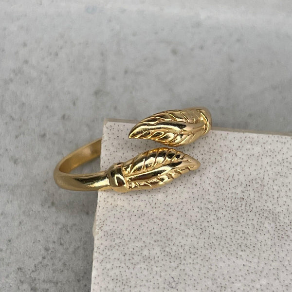 Gold Feather Toe Ring Toe Rings Secret Halo 