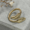 Gold Feather Wrap Ring Rings Secret Halo 