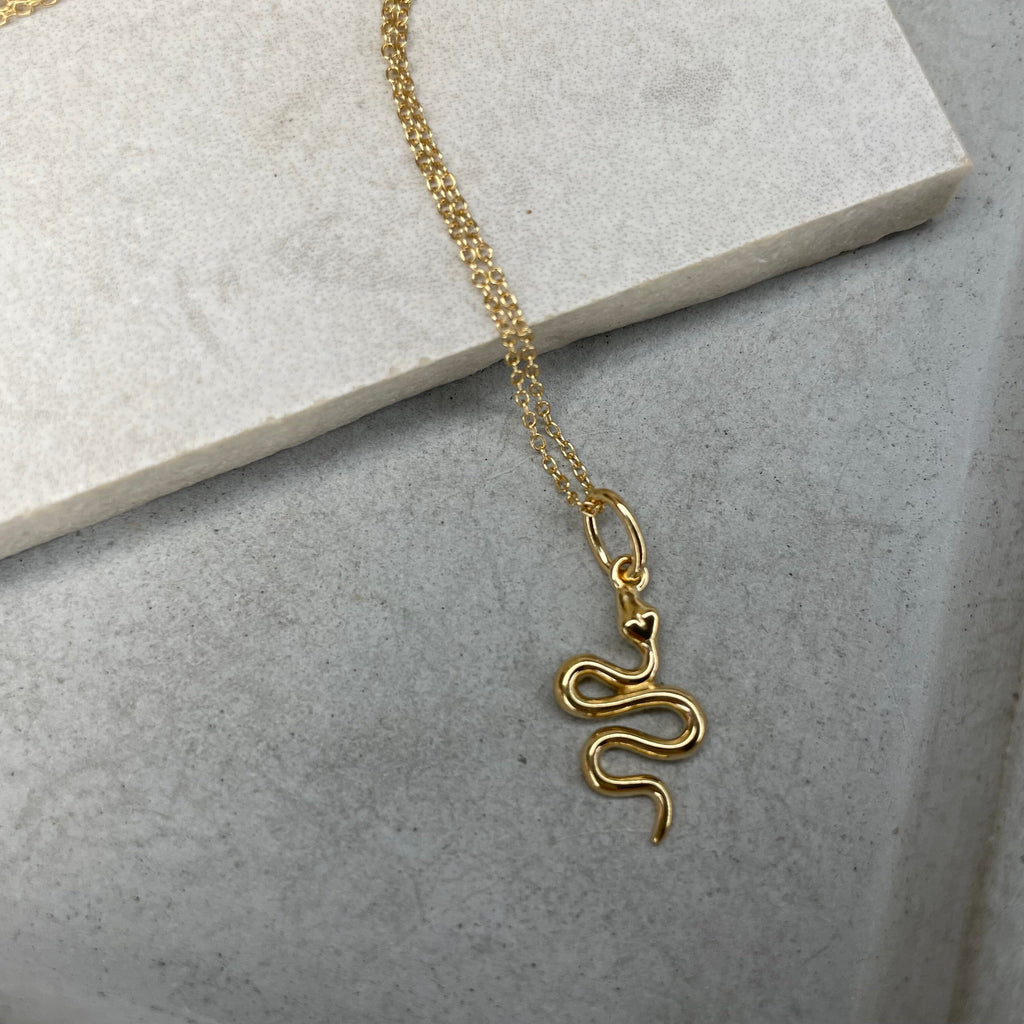 Gold Snake Necklace Necklaces & Pendants Secret Halo 