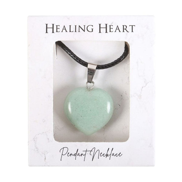 Green Adventurine Healing Crystal Heart Necklace Necklaces & Pendants Secret Halo 