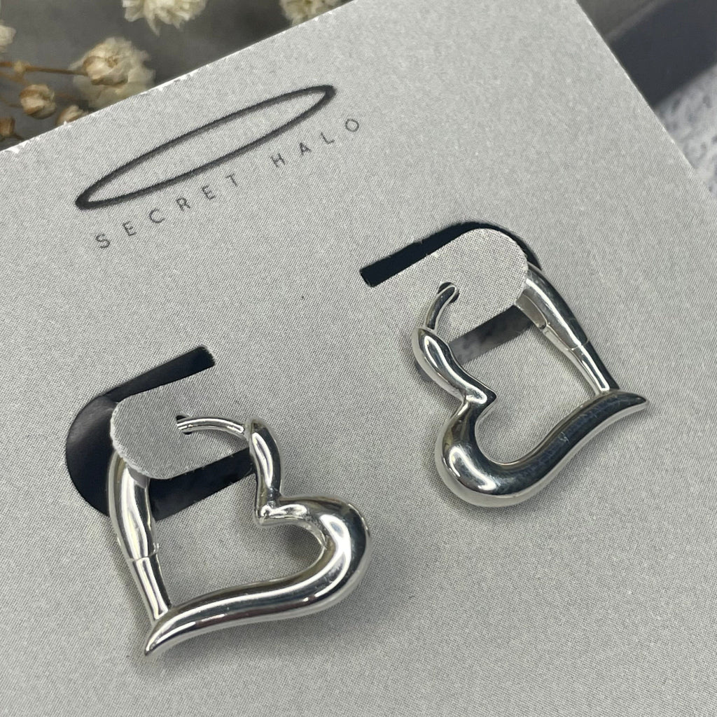 Heart Hoop Earrings Earrings Secret Halo 