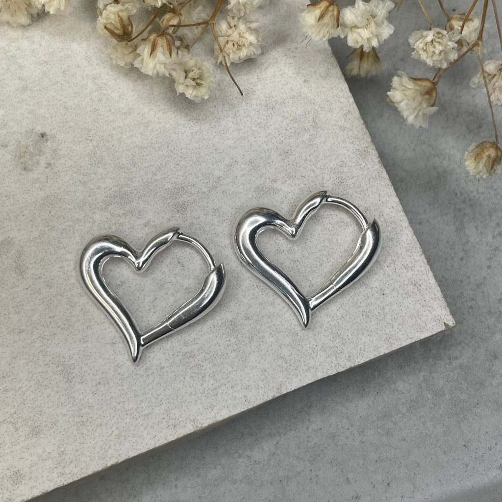 Heart Hoop Earrings Earrings Secret Halo 