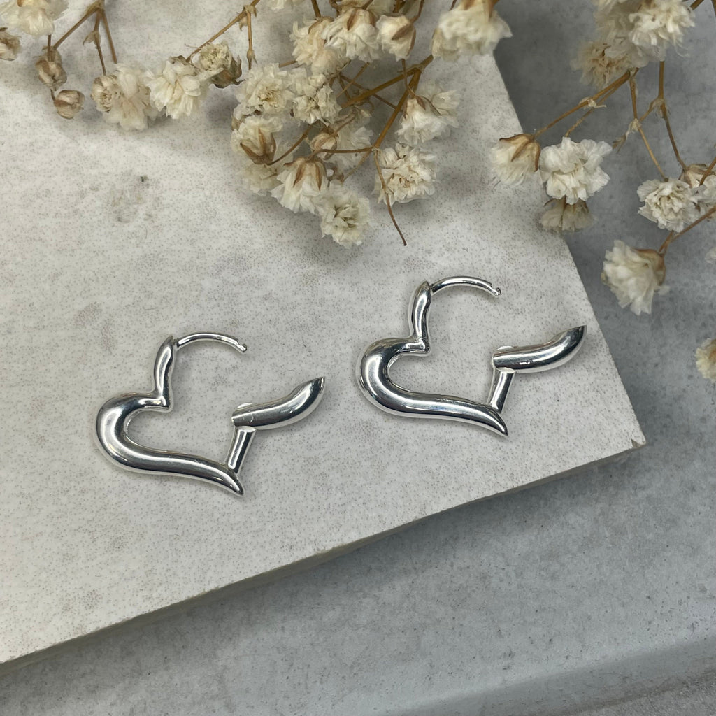 Heart Hoop Earrings Earrings Secret Halo 