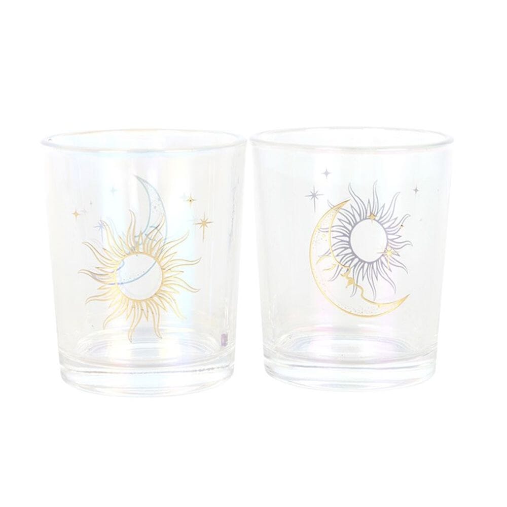 Iridescent Sun and Moon Votive Candle Holders Candle Holders Secret Halo 