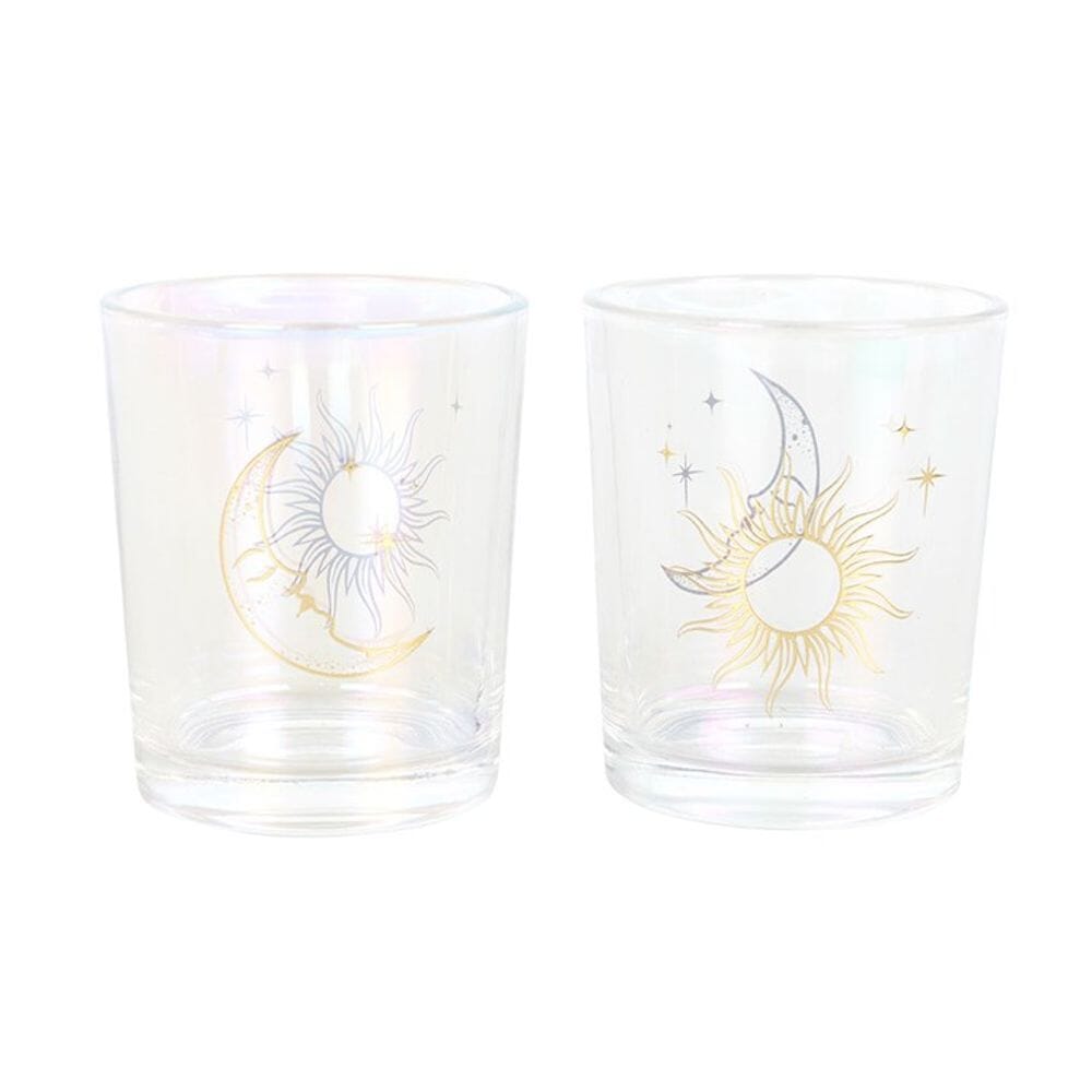 Iridescent Sun and Moon Votive Candle Holders Candle Holders Secret Halo 