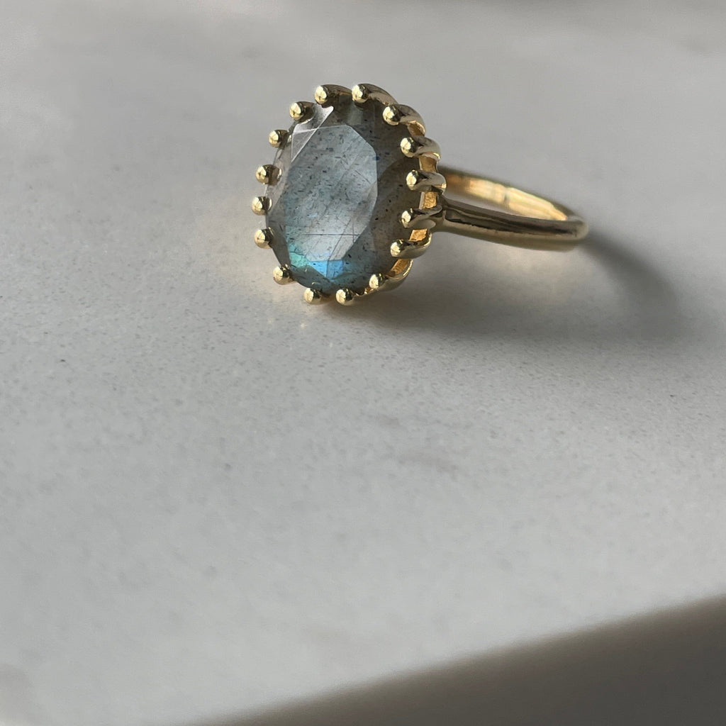 Labradorite Clawed Ring Rings Secret Halo 