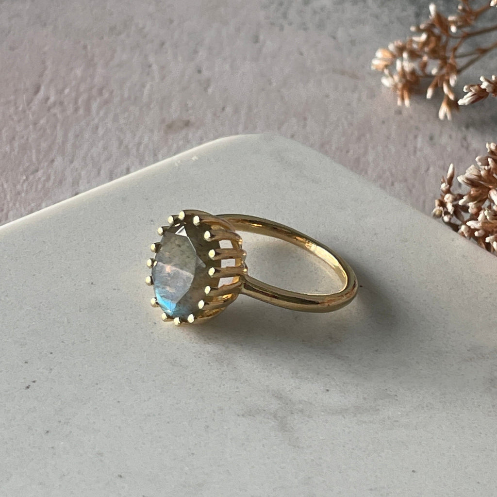 Labradorite Clawed Ring Rings Secret Halo 