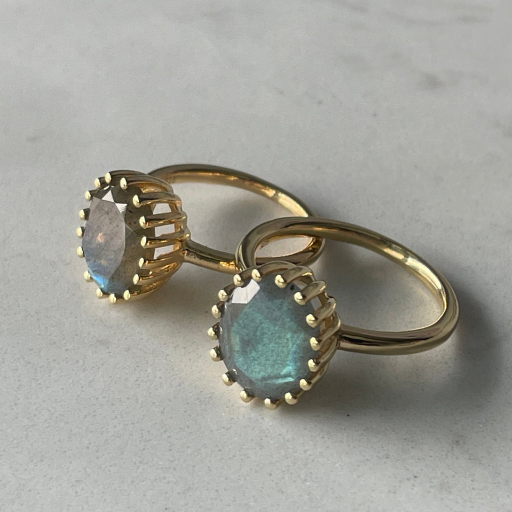 Labradorite Clawed Ring Rings Secret Halo 