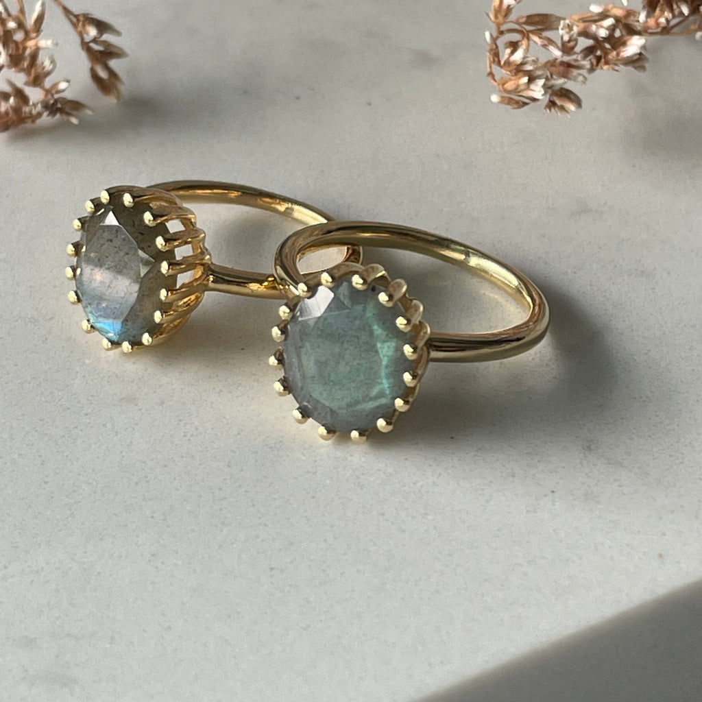 Labradorite Clawed Ring Rings Secret Halo 