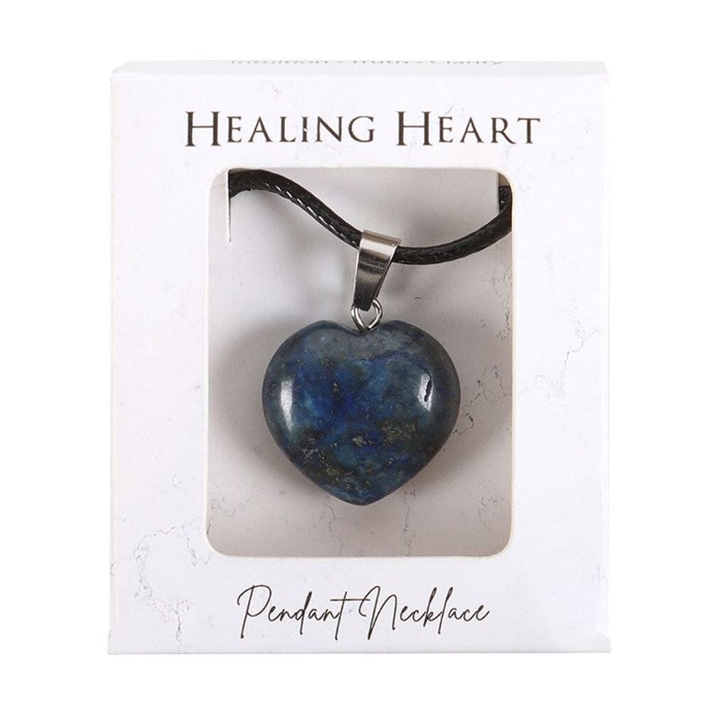 Lapis Lazuli Healing Crystal Heart Necklace Necklaces & Pendants Secret Halo 