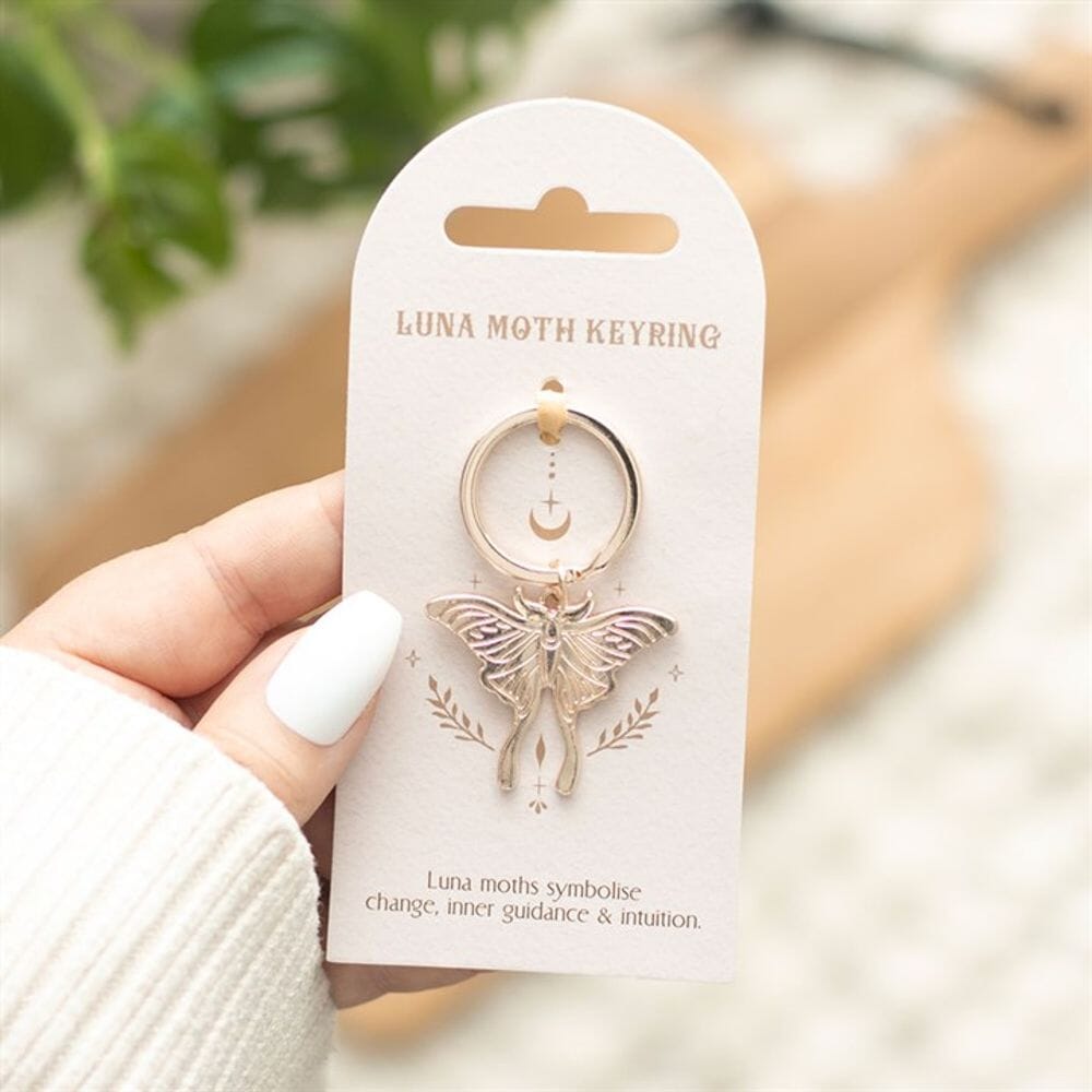 Light Luna Moth Keyring Keyrings Secret Halo 