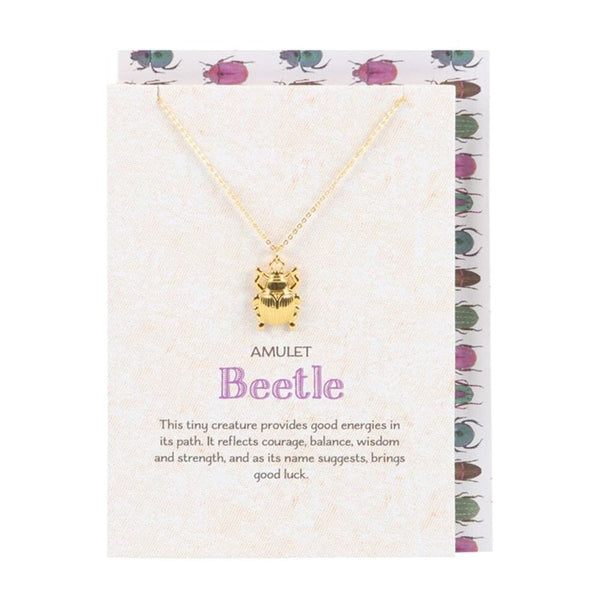 Lucky Beetle Necklace Card Necklaces & Pendants Secret Halo 