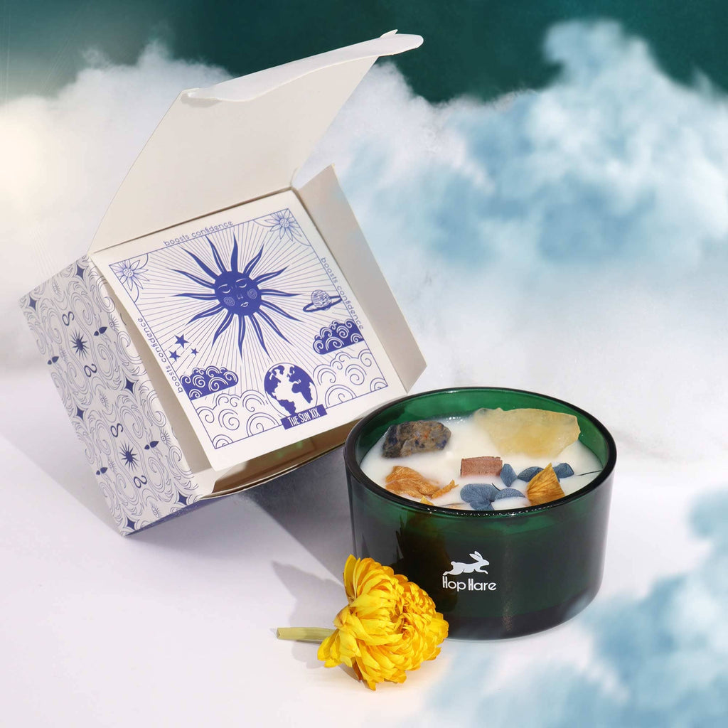 Magic Flower Crystal Candle - The Sun Candles Secret Halo 