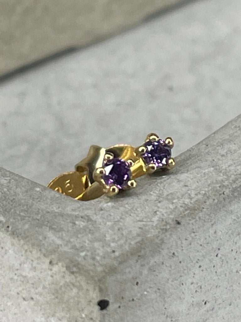 Micro Studs - Purple Earrings Secret Halo 