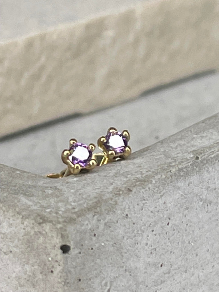 Micro Studs - Purple Earrings Secret Halo 