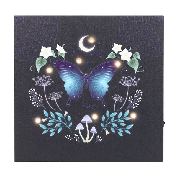 Midnight Moth Light Up Canvas Plaque Prints Secret Halo 