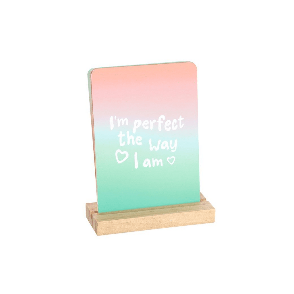 Mindful Moments Affirmation Cards with Wooden Stand Gifts Secret Halo 