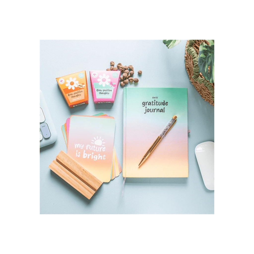 Mindful Moments Affirmation Cards with Wooden Stand Gifts Secret Halo 