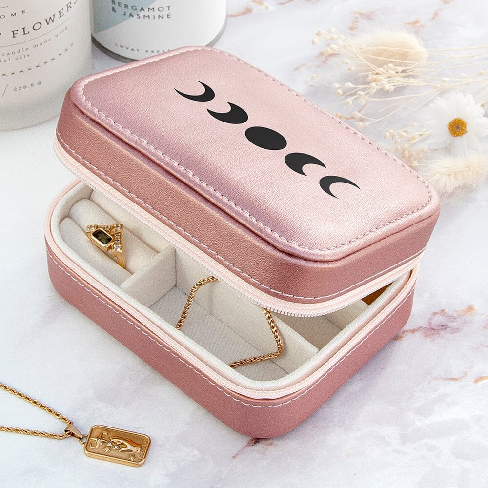 Moon Phase Jewellery Case - Pink Jewellery Storage Secret Halo 