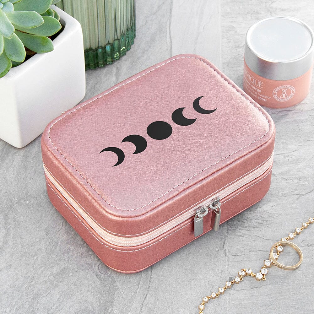 Moon Phase Jewellery Case - Pink Jewellery Storage Secret Halo Black 