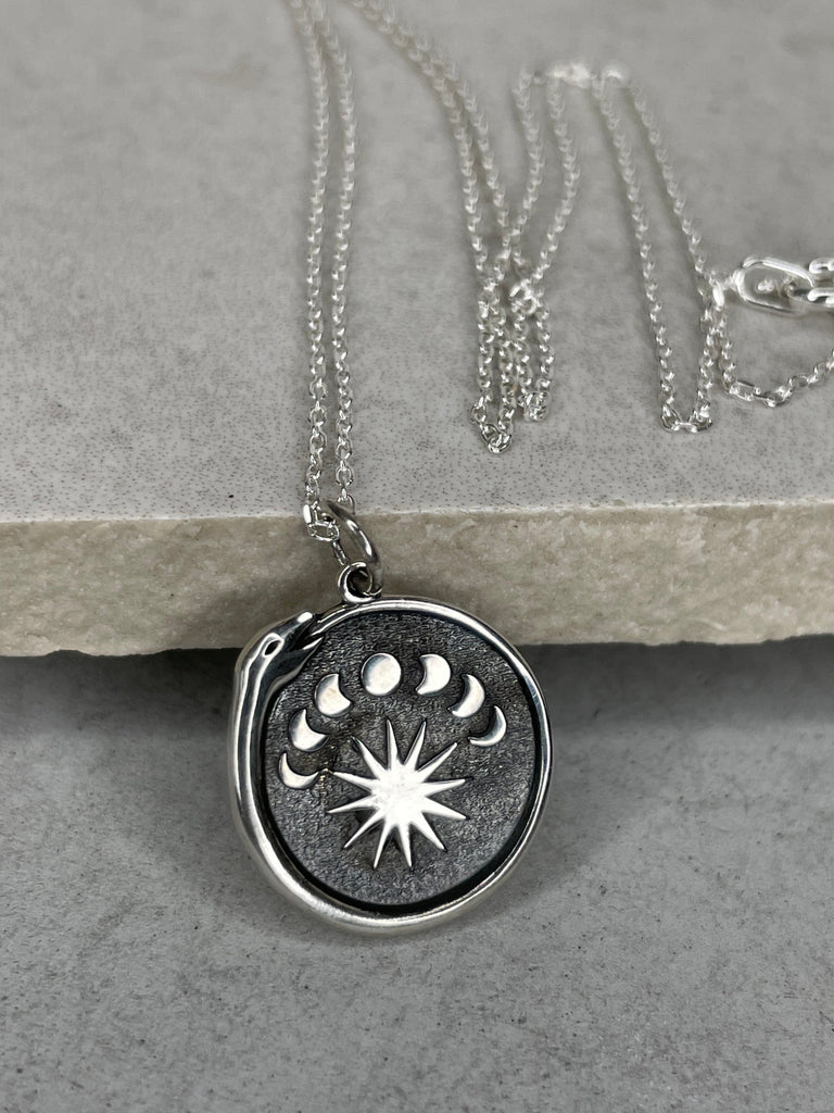 Moon Phases Snake Necklace Necklaces & Pendants Secret Halo 