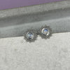 Moonstone Sun Studs Earrings Secret Halo 