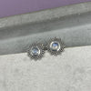 Moonstone Sun Studs Earrings Secret Halo 