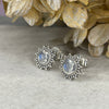 Moonstone Sun Studs Earrings Secret Halo 