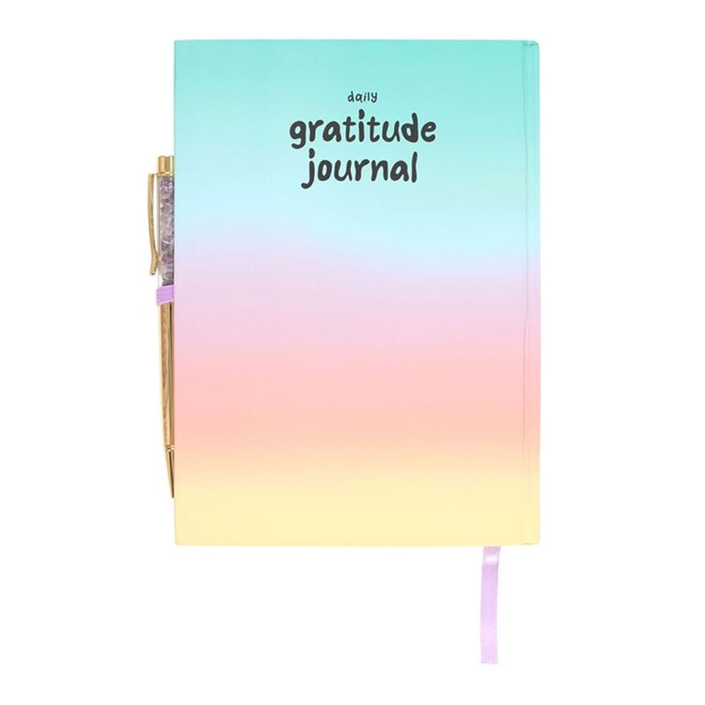 Multicoloured Gratitude Journal with Amethyst Pen Notebooks Secret Halo 