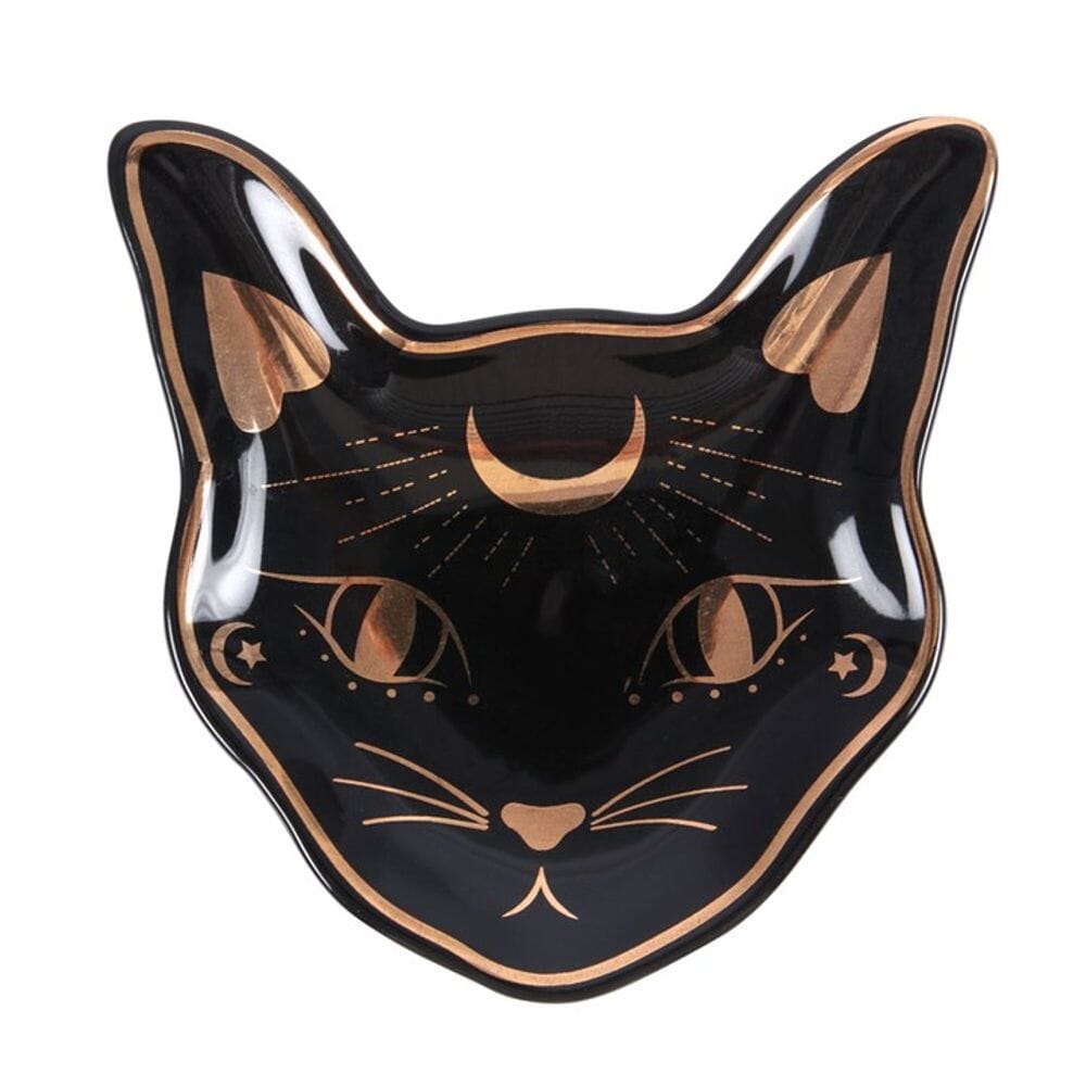 Mystic Mog Cat Face Trinket Dish Jewellery Storage Secret Halo 