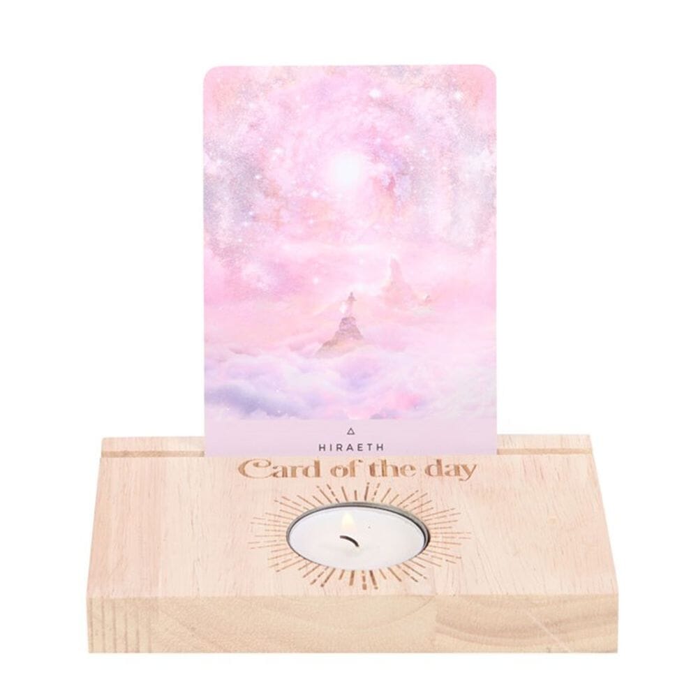 Natural Card of the Day Tarot Card Stand Tealight Holder Candle Holders Secret Halo 