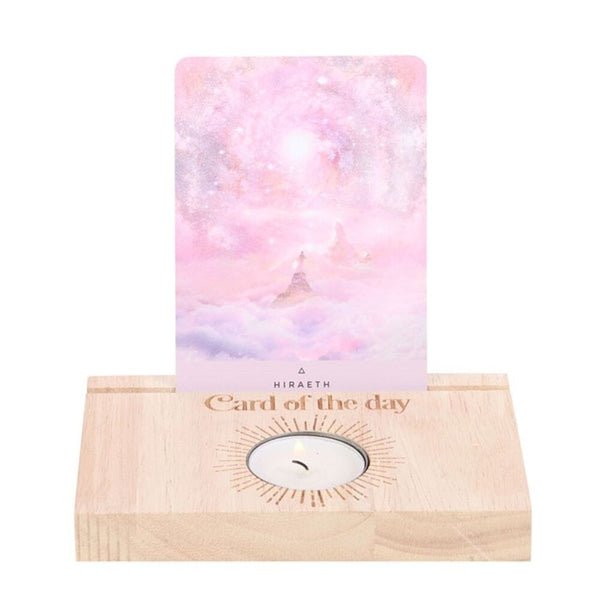 Natural Card of the Day Tarot Card Stand Tealight Holder Candle Holders Secret Halo 