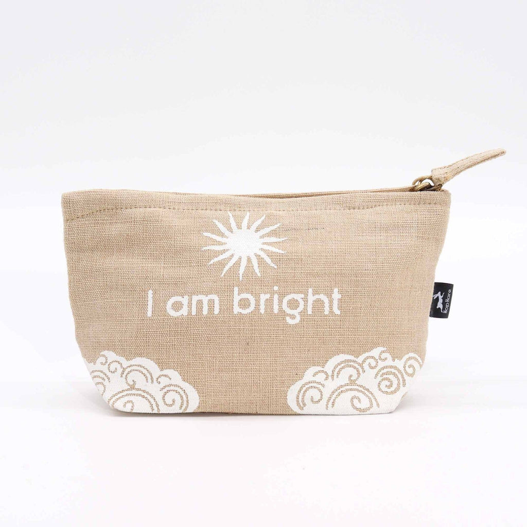 Natural Jute Pouch - I AM Bright Make-up Bags Secret Halo 