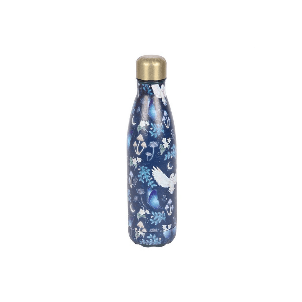 Night Flight Owl Print Metal Water Bottle Gifts Secret Halo 