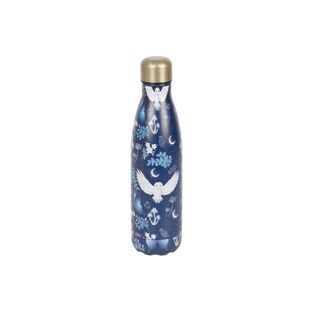 Night Flight Owl Print Metal Water Bottle Gifts Secret Halo 