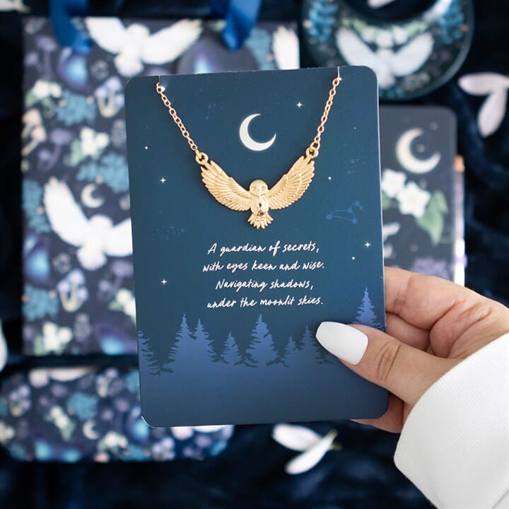 Night Owl Necklace Greeting Card Necklaces & Pendants Secret Halo 