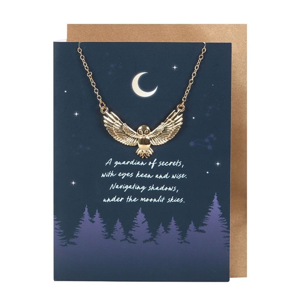 Night Owl Necklace Greeting Card Necklaces & Pendants Secret Halo 