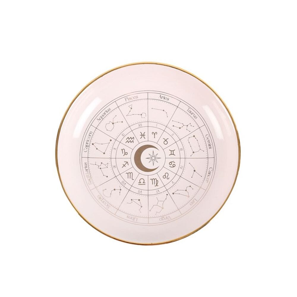 Off White Astrology Wheel Trinket Dish Jewellery Storage Secret Halo 