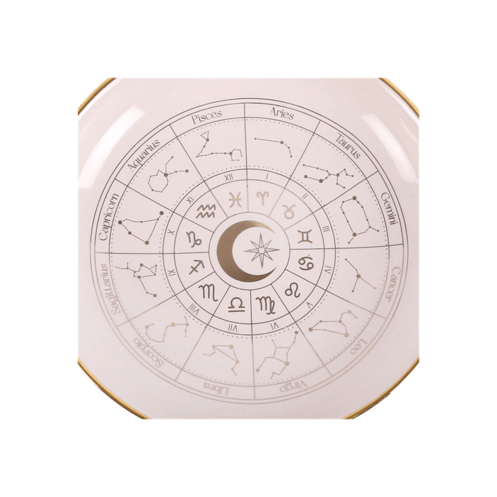 Off White Astrology Wheel Trinket Dish Jewellery Storage Secret Halo 