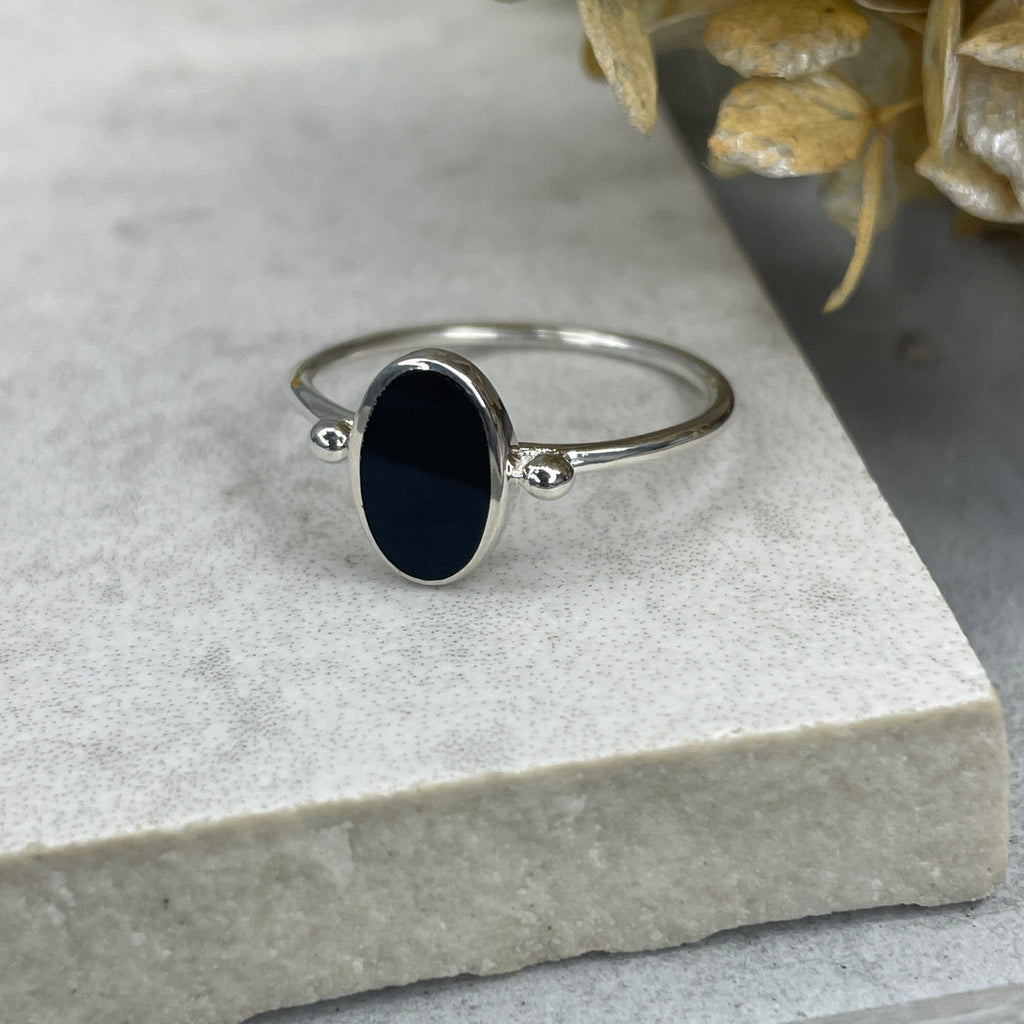 Onyx Oval Ring Rings Secret Halo 