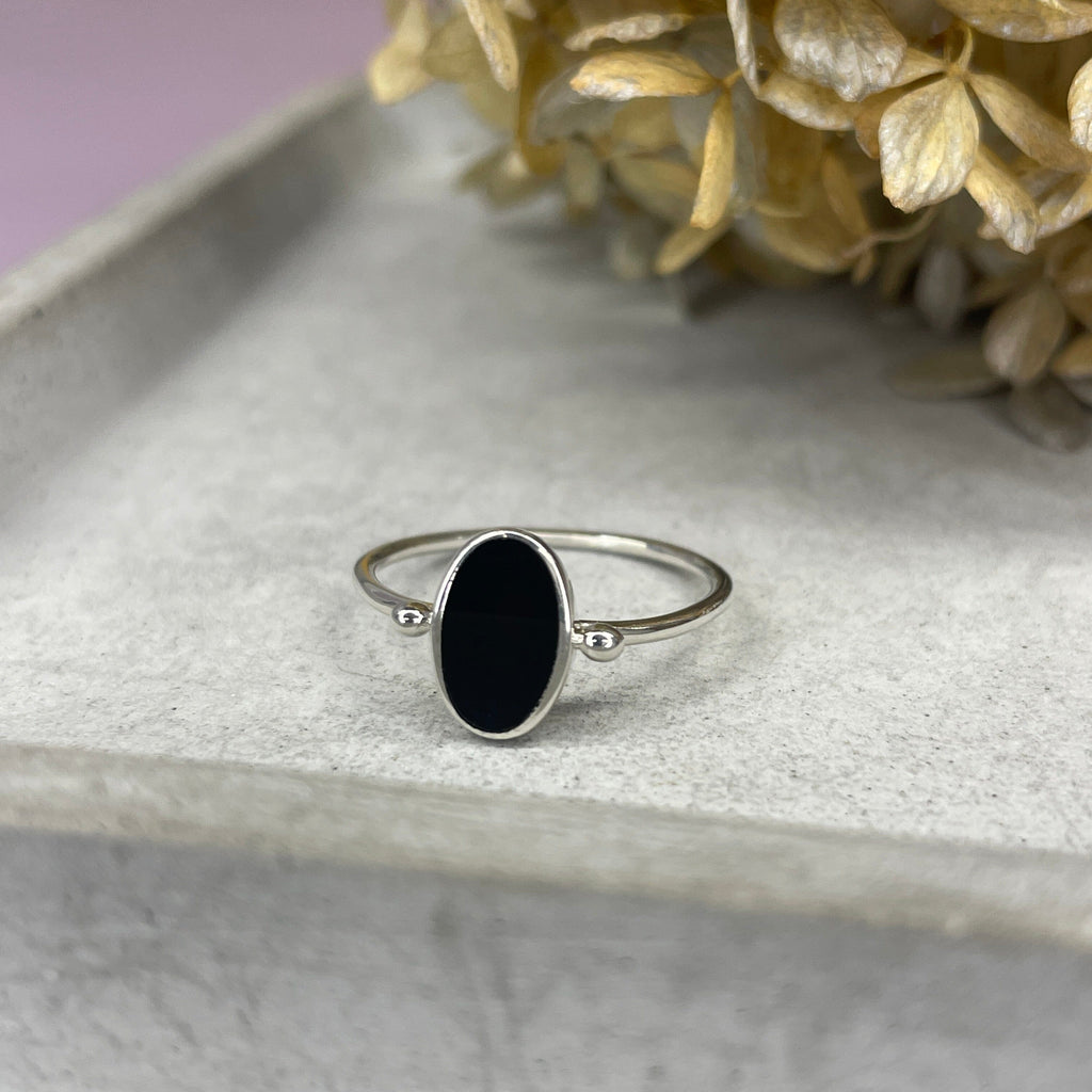 Onyx Oval Ring Rings Secret Halo 