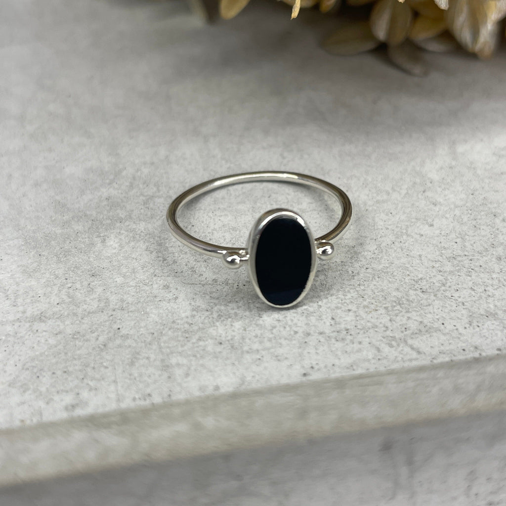 Onyx Oval Ring Rings Secret Halo Large 