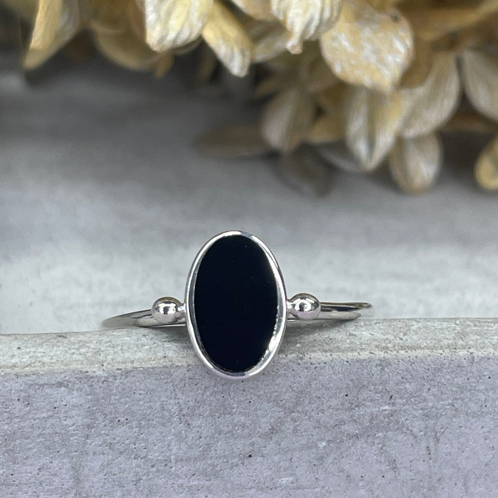 Onyx Oval Ring Rings Secret Halo Medium 