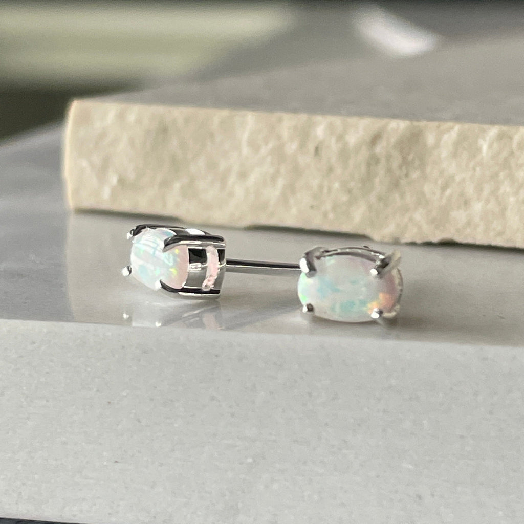 Opal Studs Earrings Secret Halo 