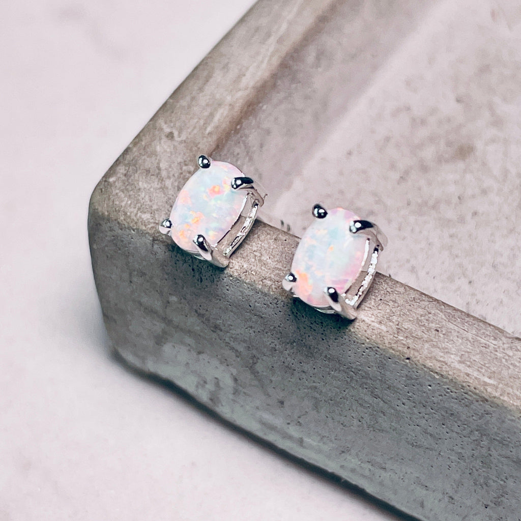 Opal Studs Earrings Secret Halo 