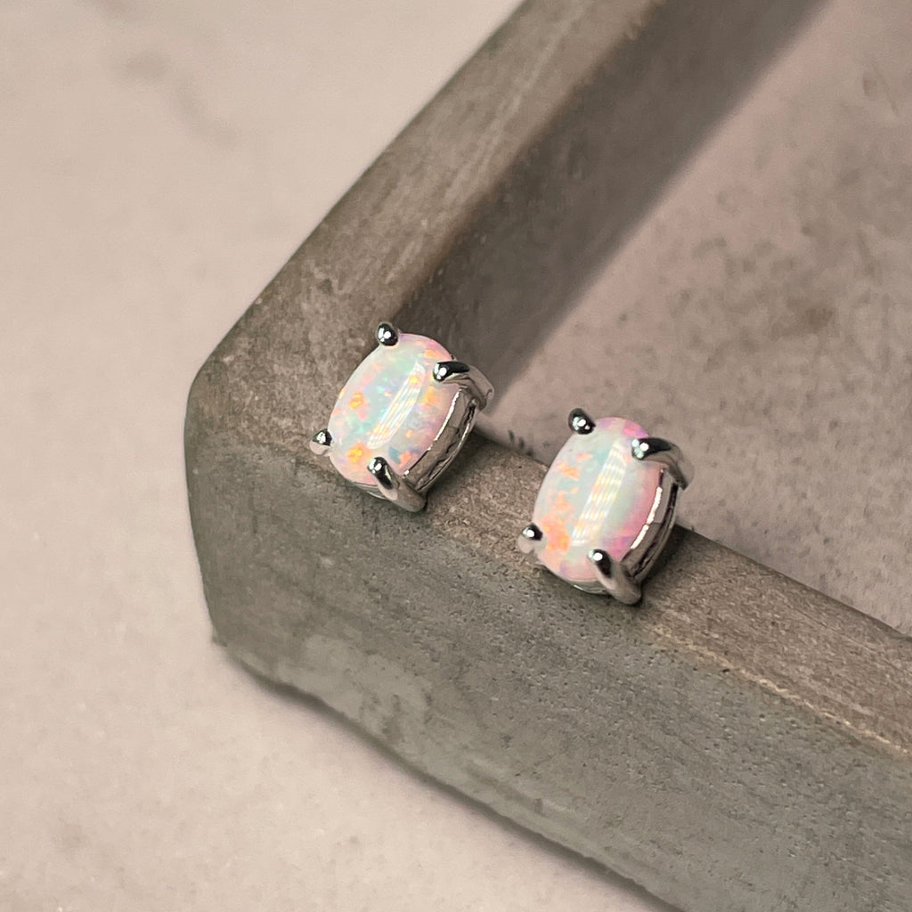 Opal Studs Earrings Secret Halo 