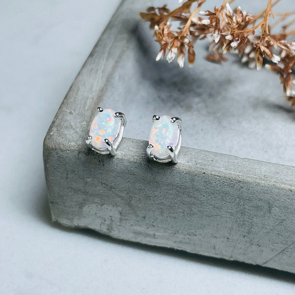 Opal Studs Earrings Secret Halo 