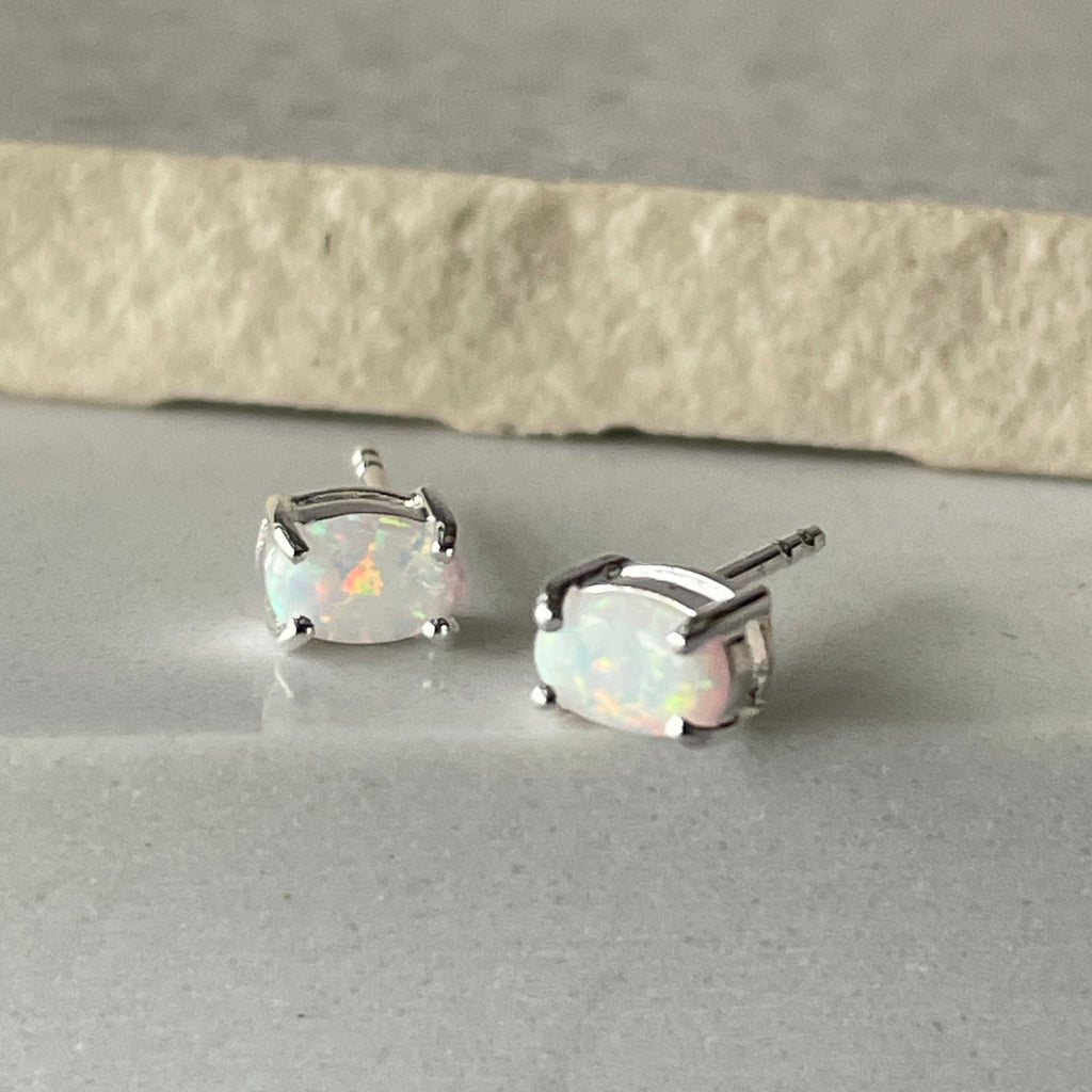 Opal Studs Earrings Secret Halo 