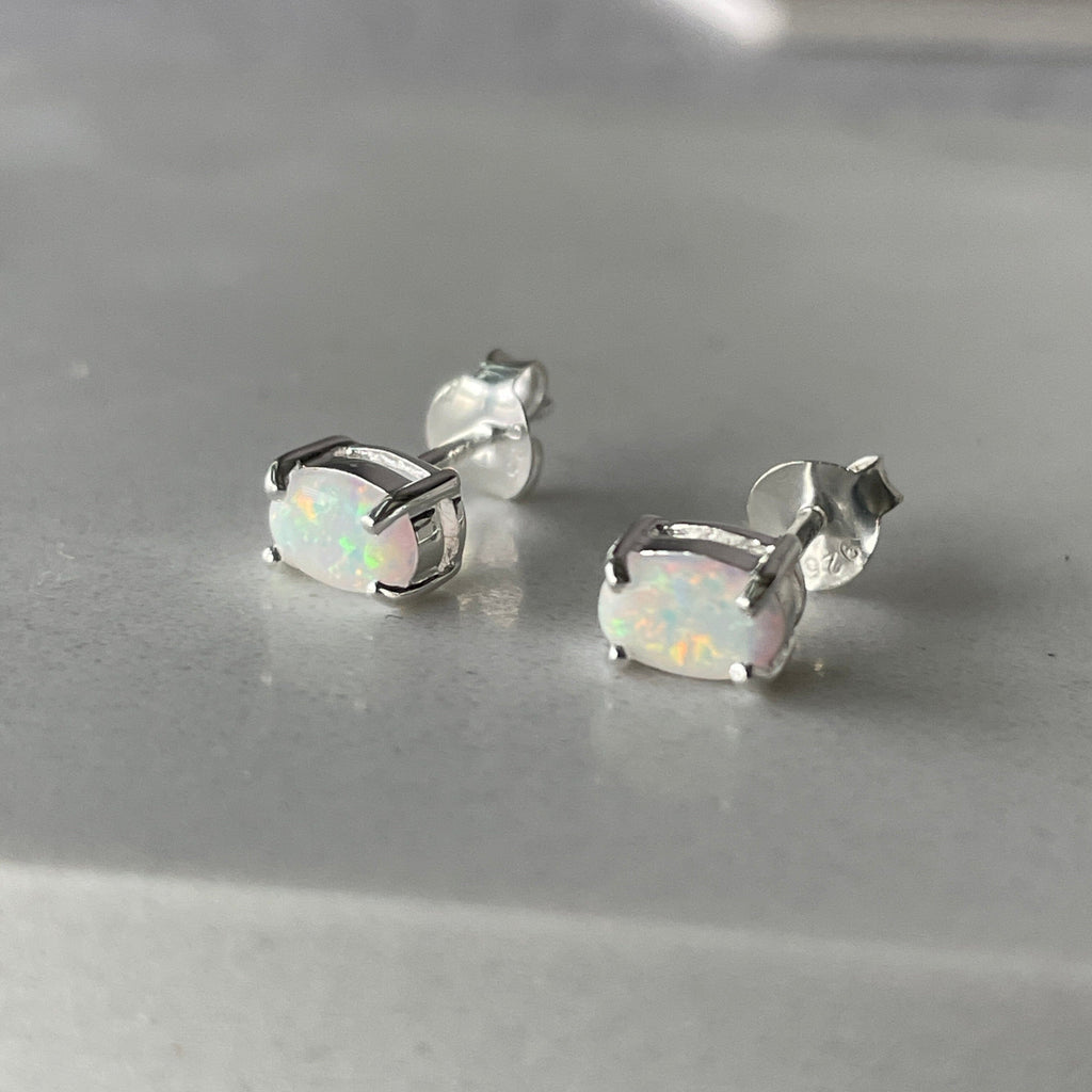 Opal Studs Earrings Secret Halo 